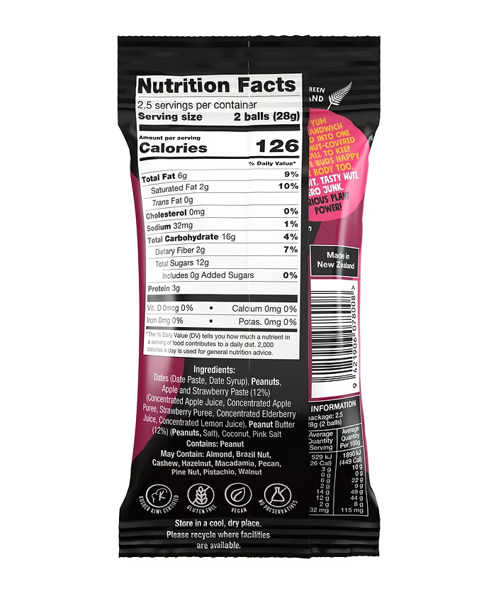 Frooze Balls Double Filled Pouch - Peanut Butter & Jelly