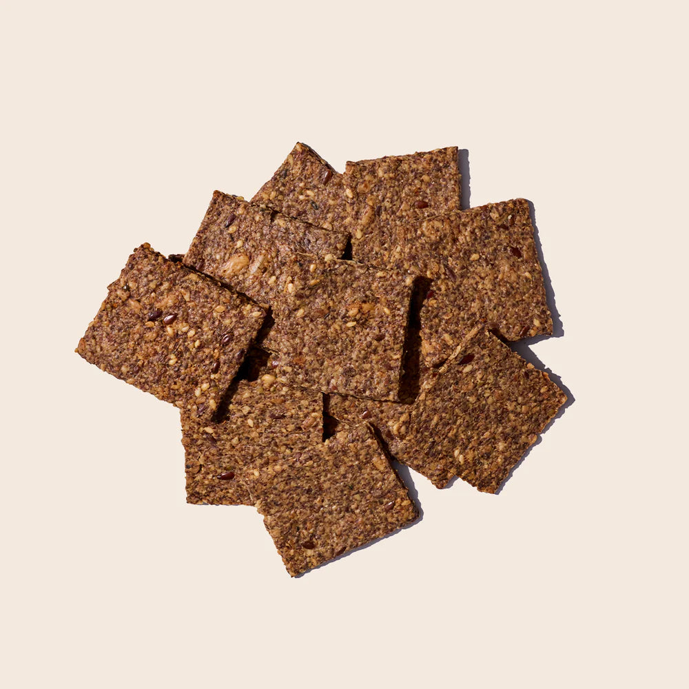 The Cinnamon Kitchen - Cheddar Nut & Seed Crackers Vegan and Gluten Free 100g