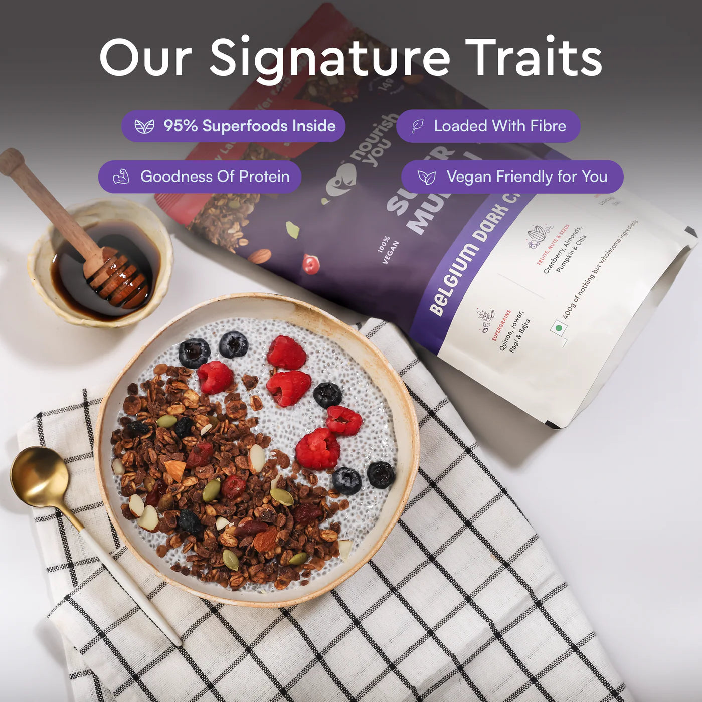 Belgian Dark Chocolate Muesli 400g