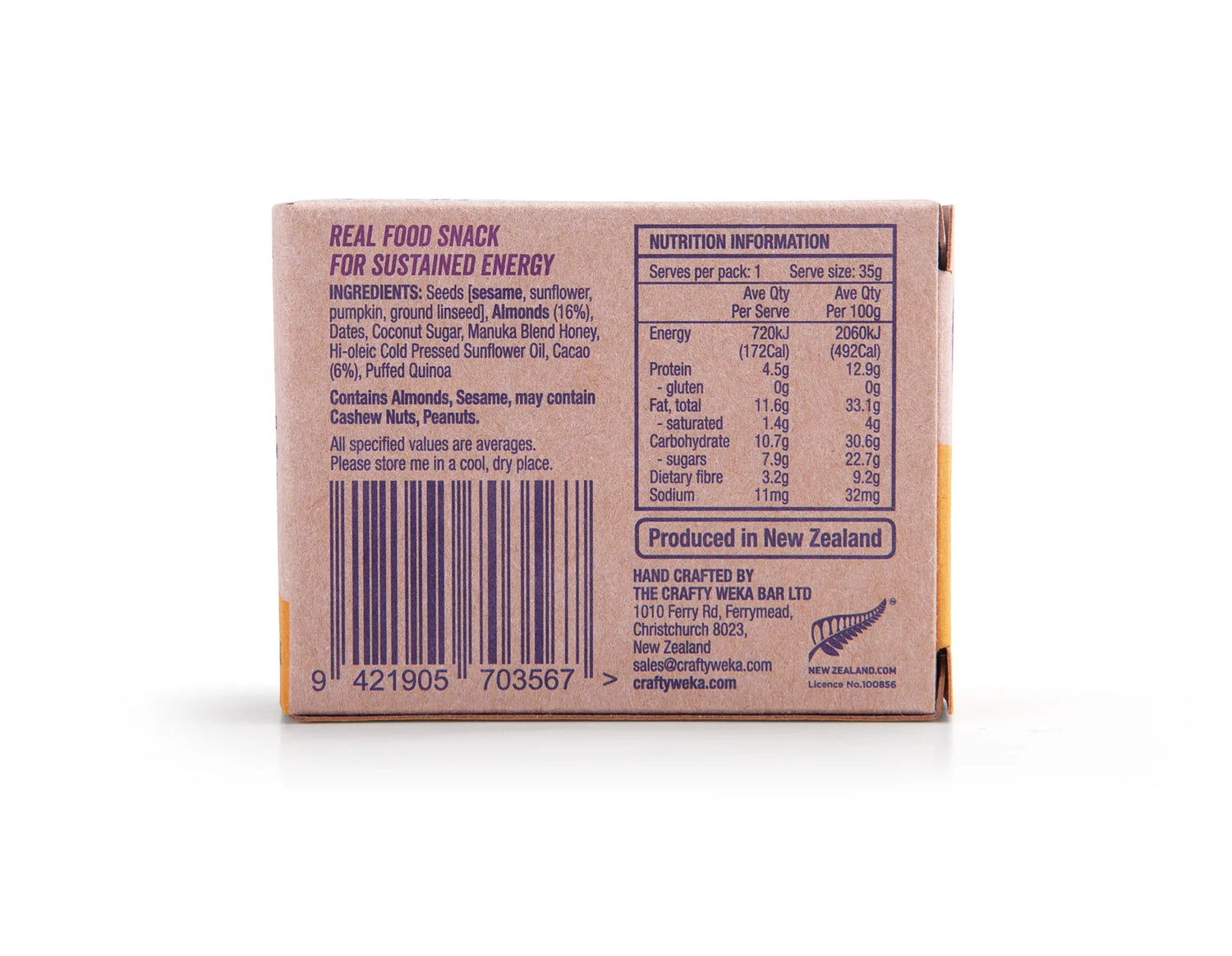 Almond Cacao Flavour Gluten Free Snack Bars