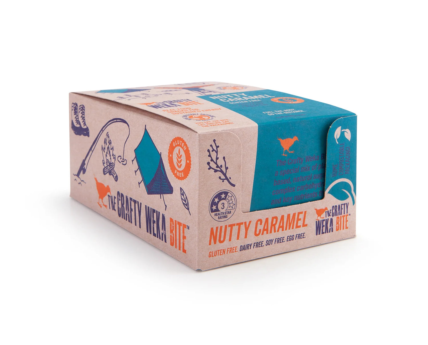 Nutty Caramel Flavour Gluten Free Snack Bars