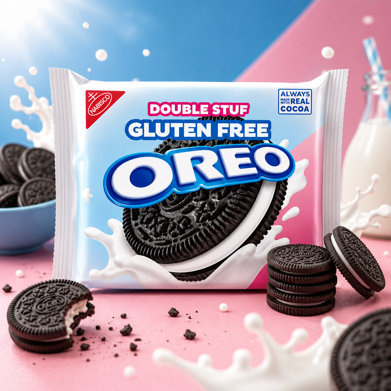 Gluten Free OREO - Double Stuf Chocolate Sandwich Cookies