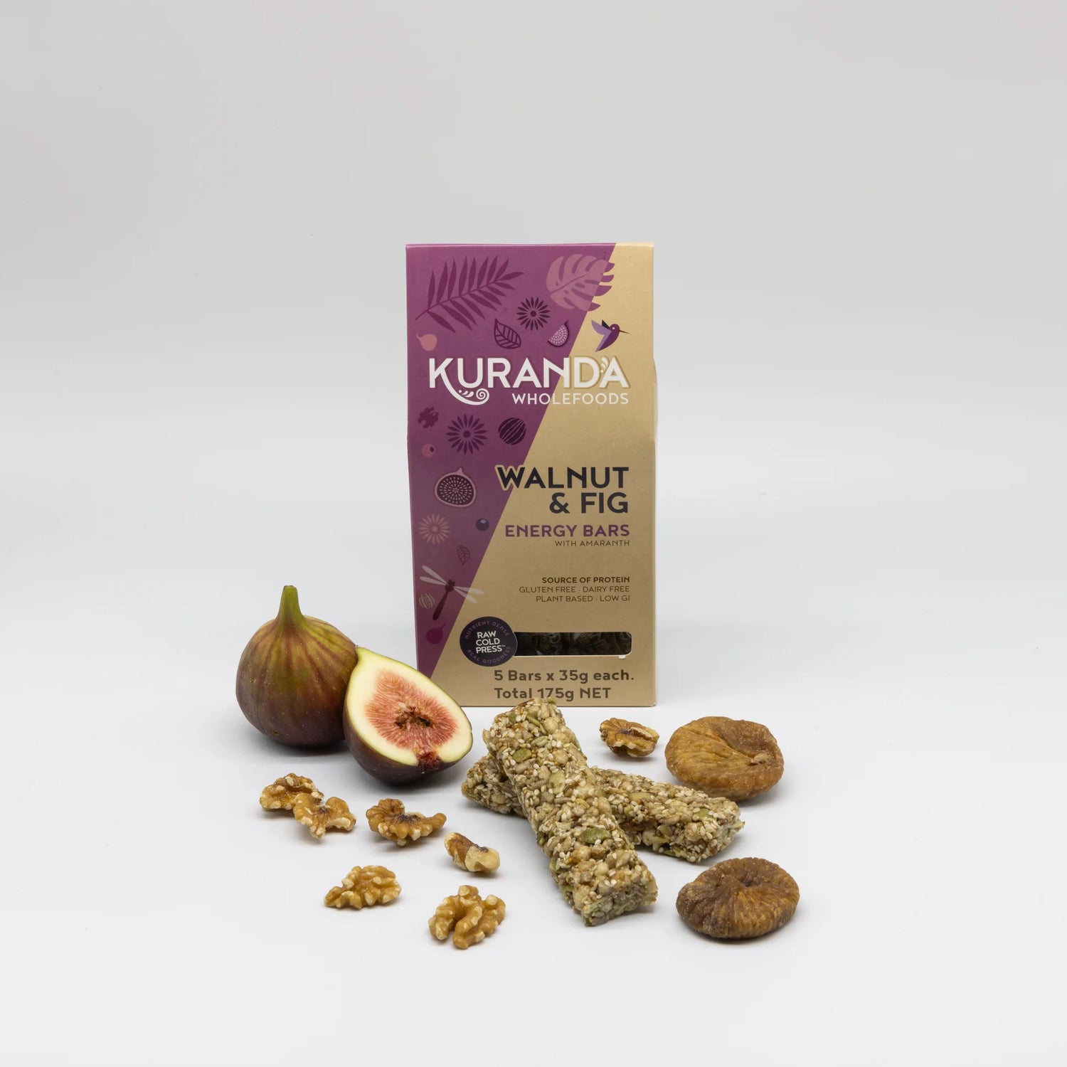 Kuranda Walnut & Fig Energy bars 5 Pack