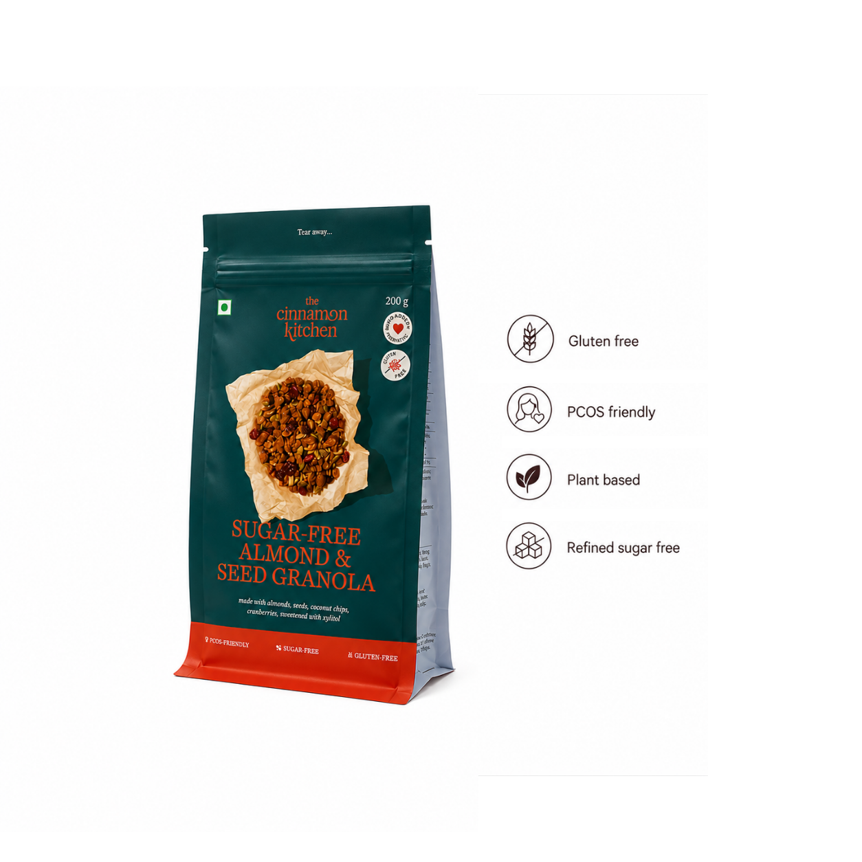 Almond & Seeds Granola (Sugar Free, Keto & Gluten Free)