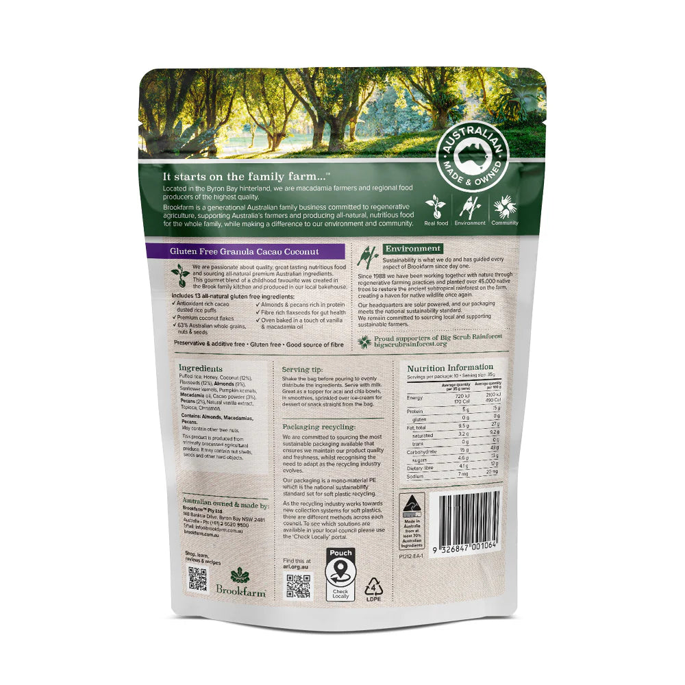 Brookfarm - Gluten Free Granola Cacao Coconut