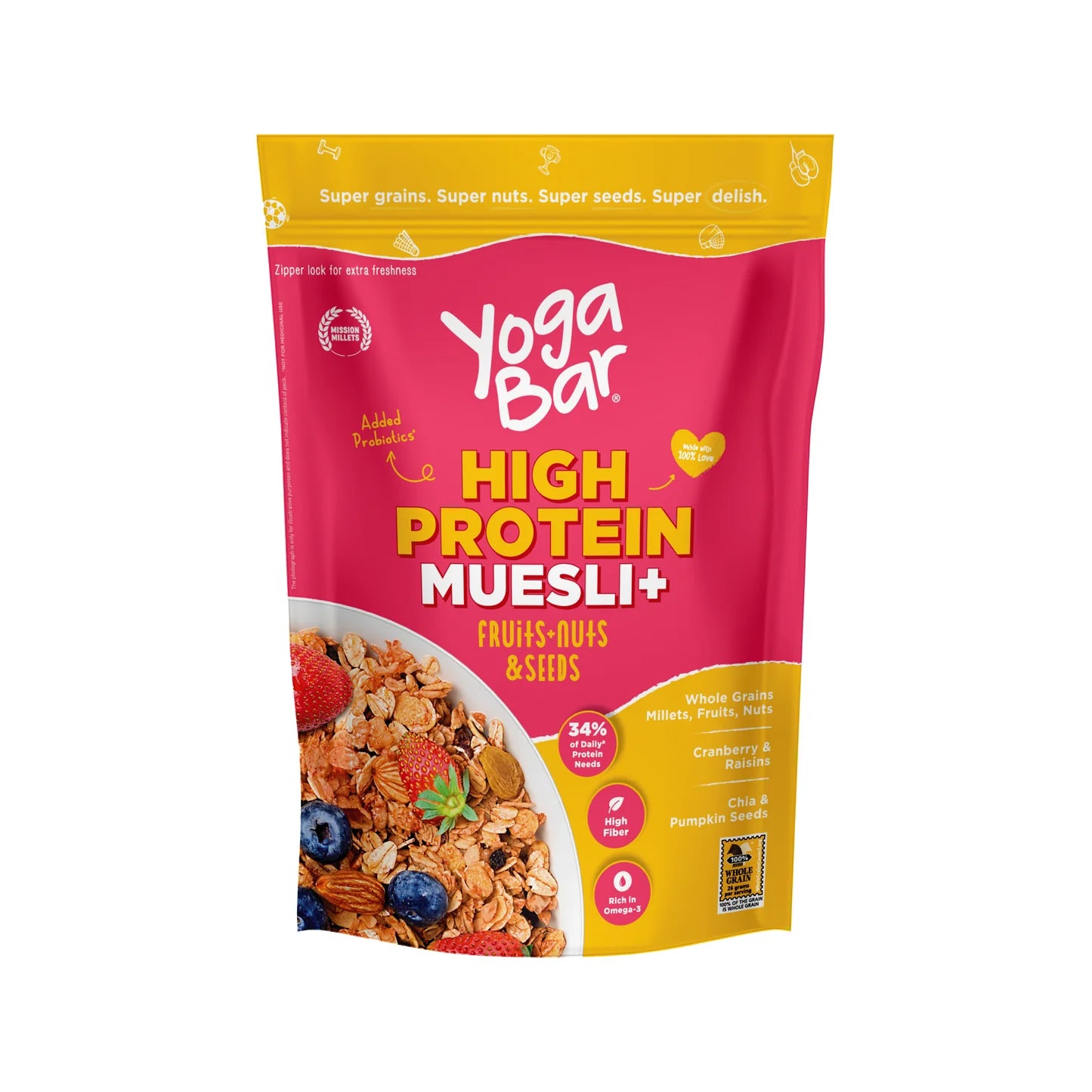 High Protein Muesli - Fruits and Nuts - 350g