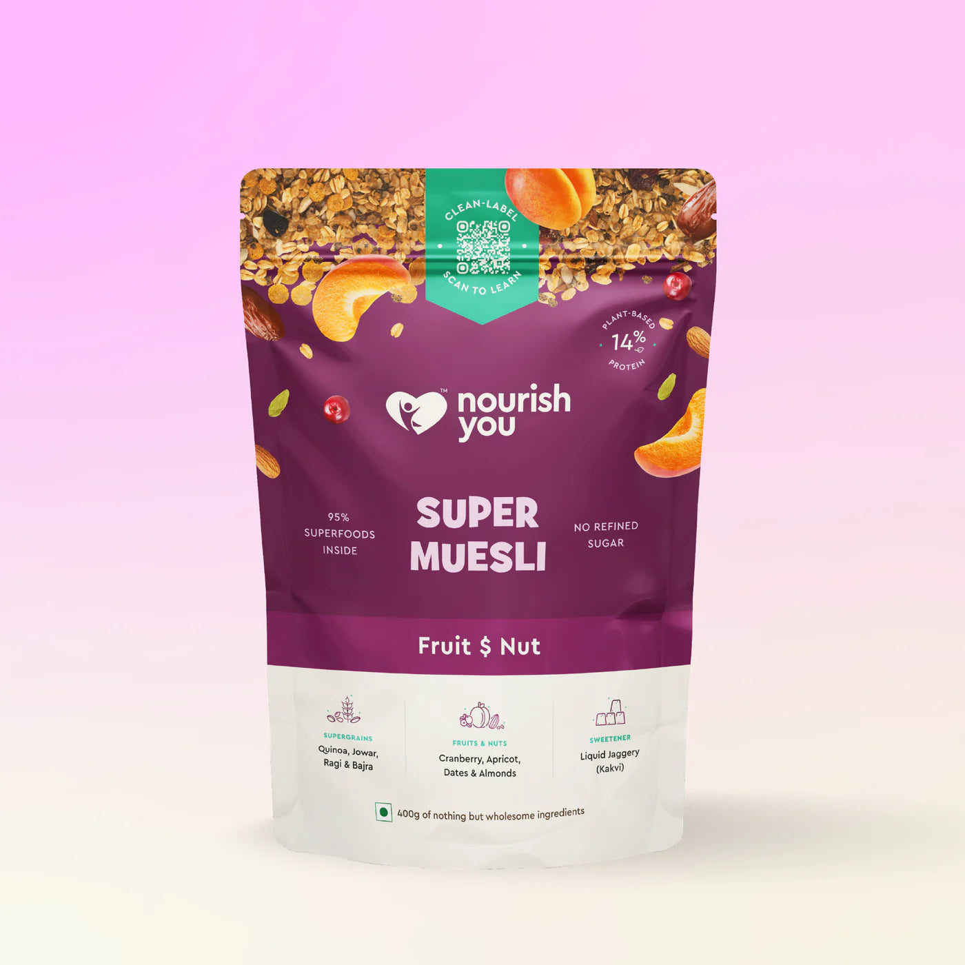Super Muesli - Fruit & Nut - 400g