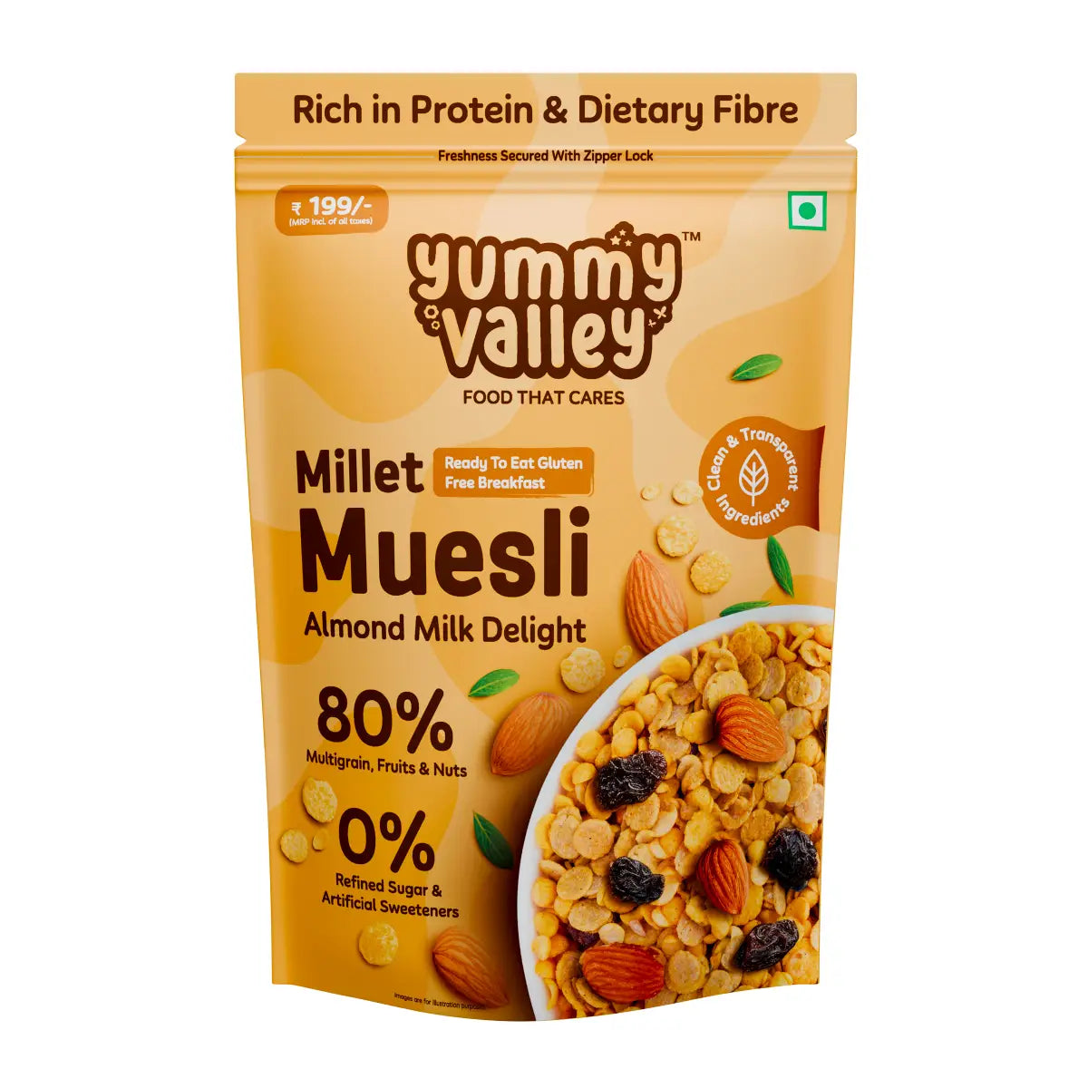Muesli – Almond Milk Delight - Yummy Valley - 250g