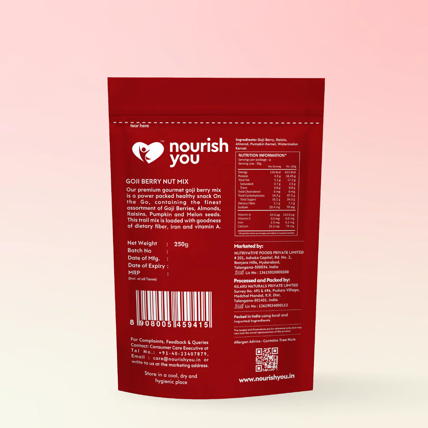 Goji Berry Nut Mix 250g