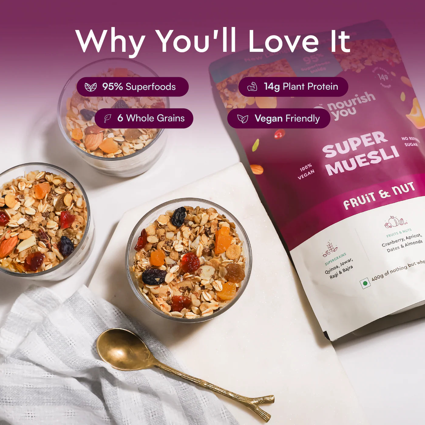 Super Muesli - Fruit & Nut - 400g