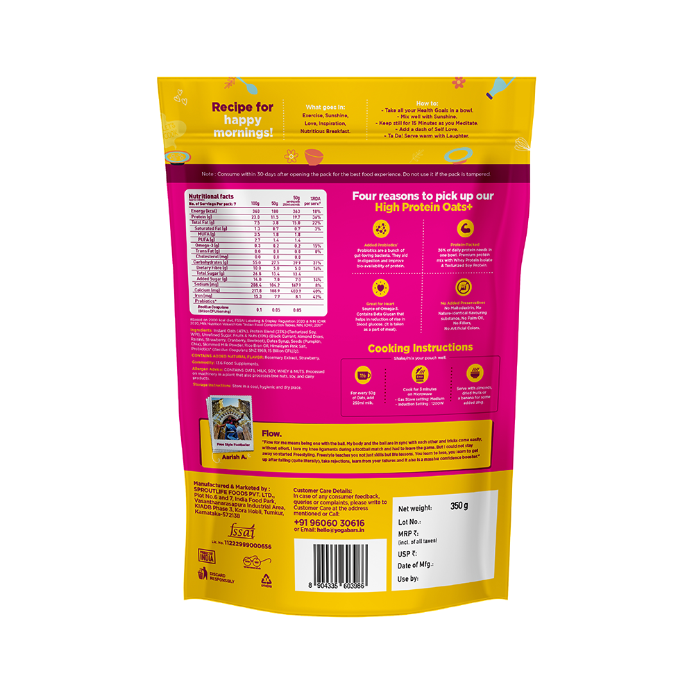 High Protein Oats - Fruits Nuts and Seeds - 350g