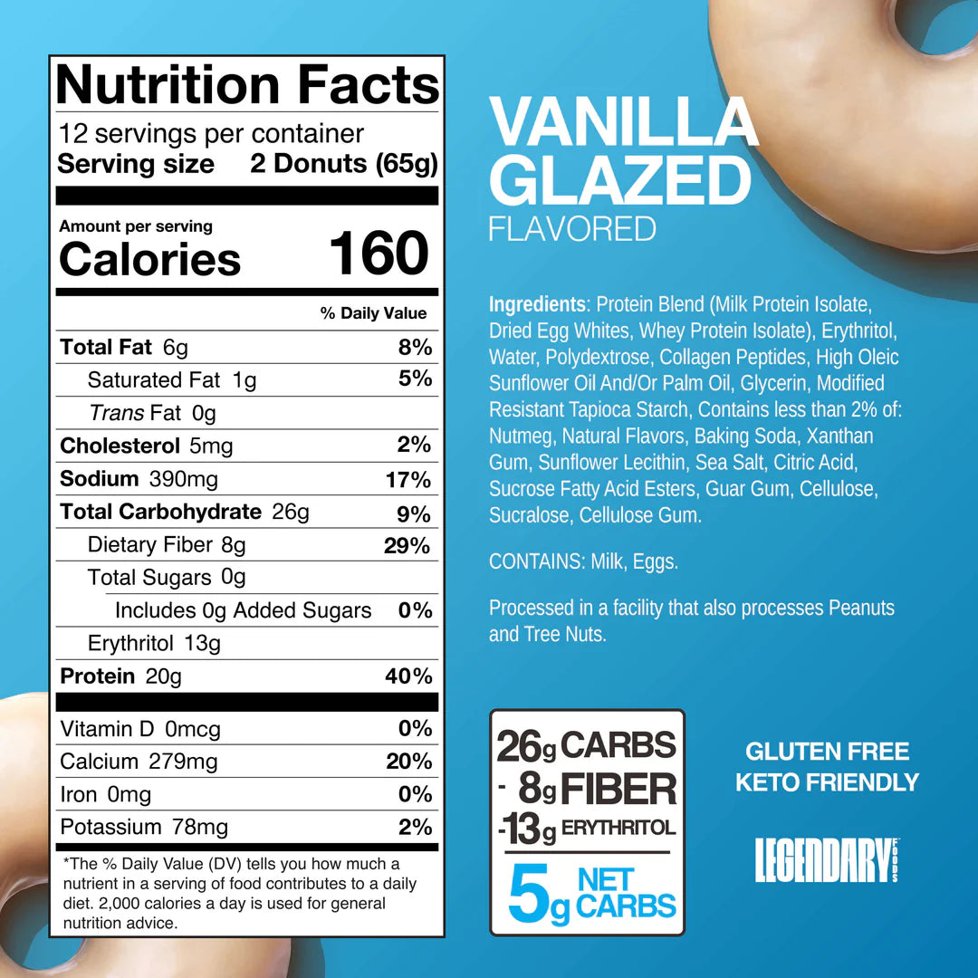 Legendary Vanilla Glazed Protein Donuts
