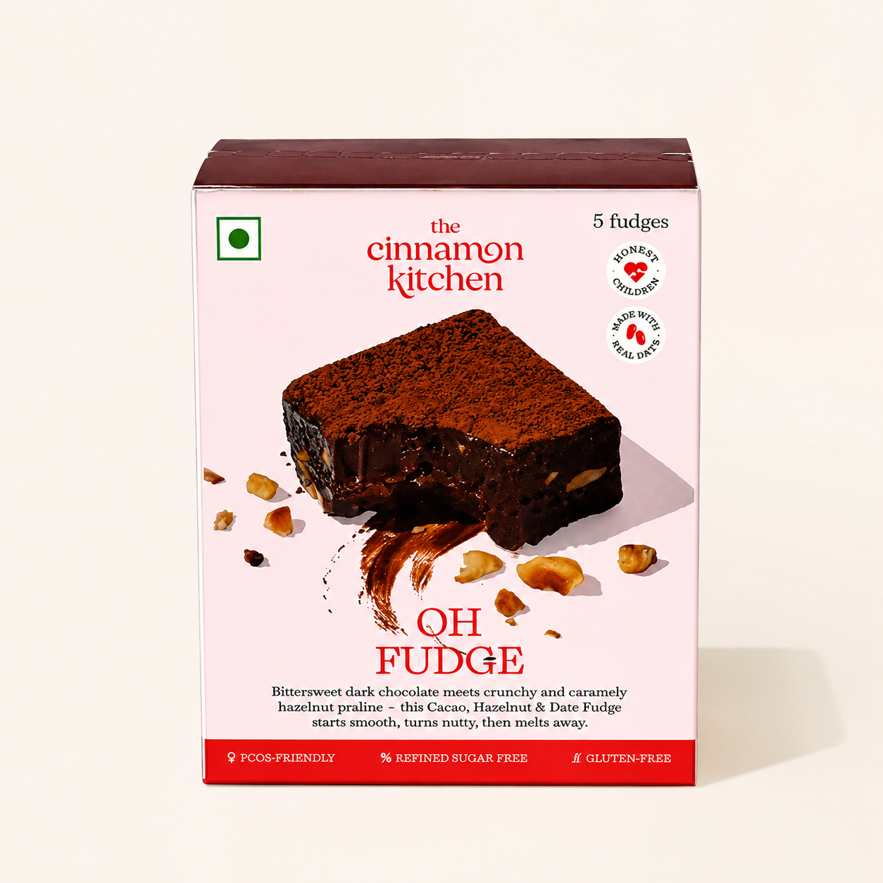Cacao Hazelnut & Date Fudge (Pack of 5)