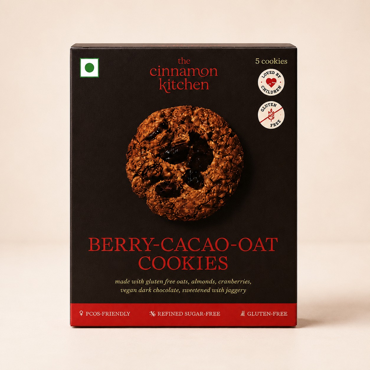 Berry & Cacao Oat Cookies (Pack of 5) - 175g