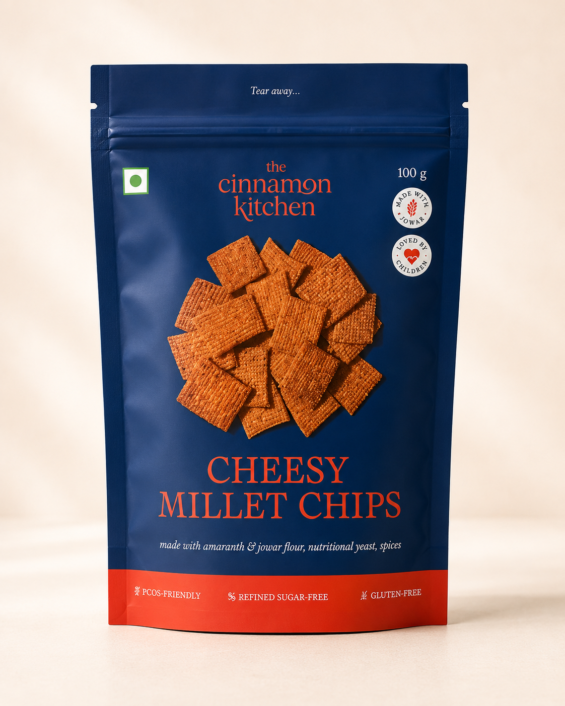 Cheesy Millet Chips Vegan & Gluten Free 100g