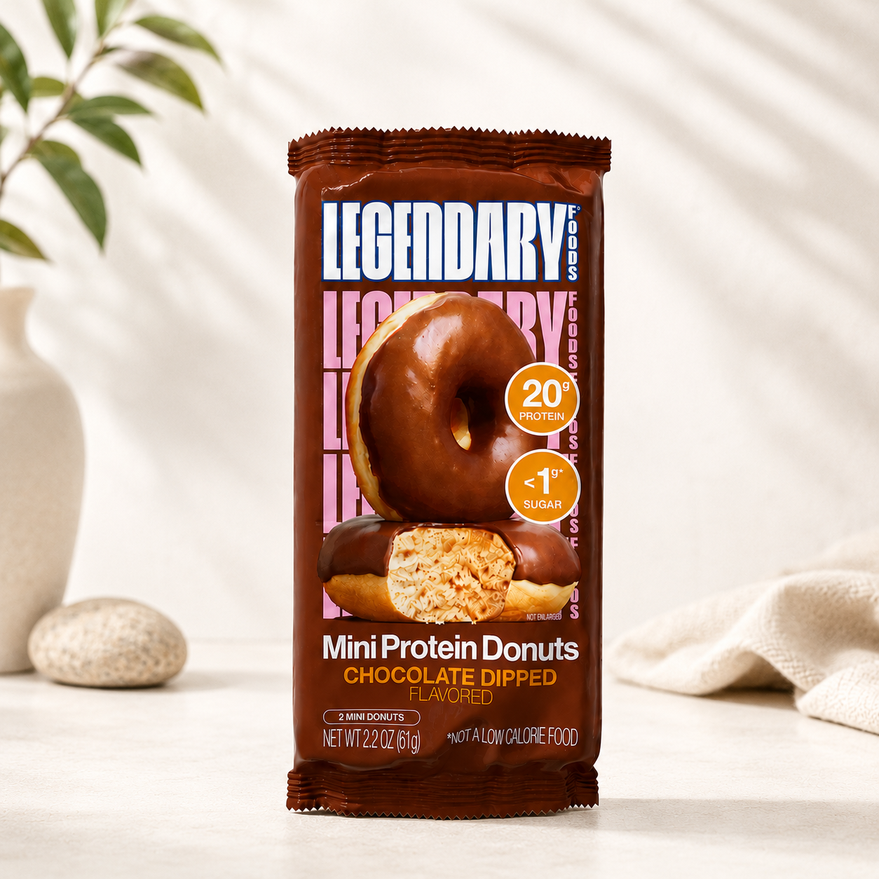 Legendary Foods - Chocolate Dipped Protein Donuts - 2 mini donut 61g