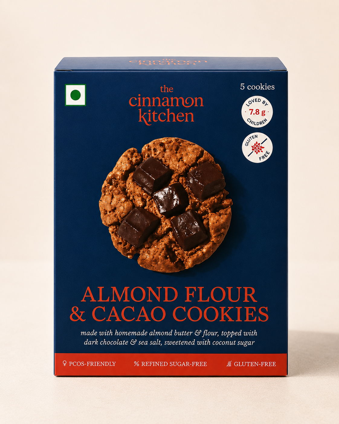 Almond Flour & Cacao Cookies (Pack of 5) 175g