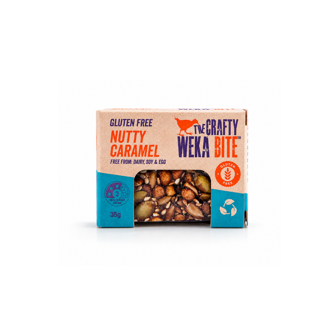 Nutty Caramel Flavour Gluten Free Snack Bars