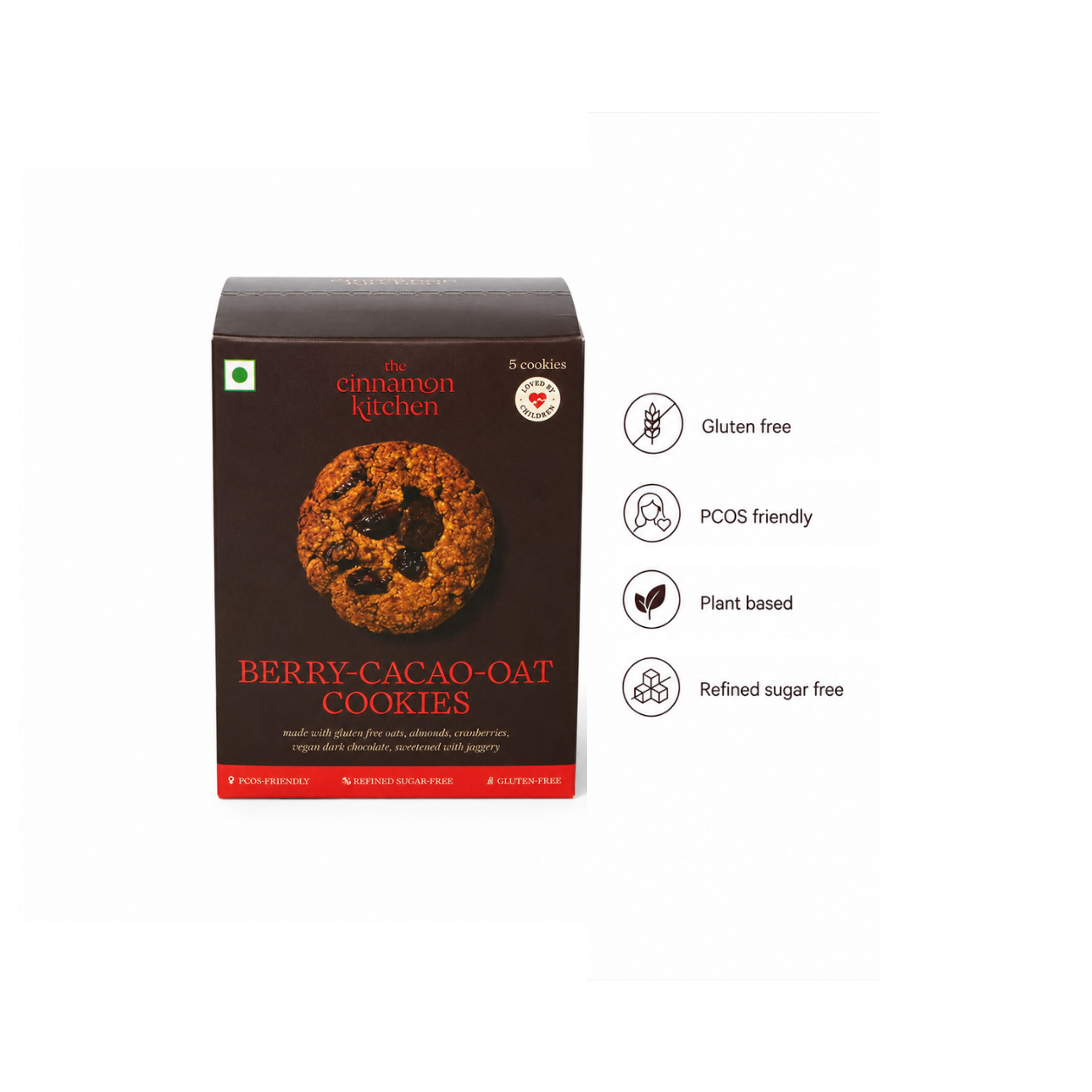 Berry & Cacao Oat Cookies (Pack of 5)