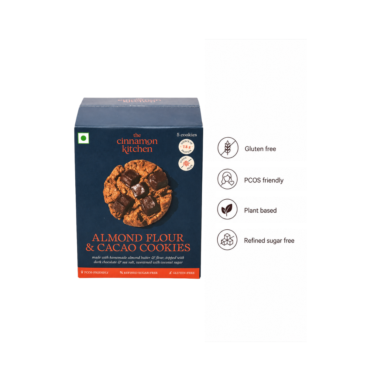 Almond Flour & Cacao Cookies (Pack of 5)