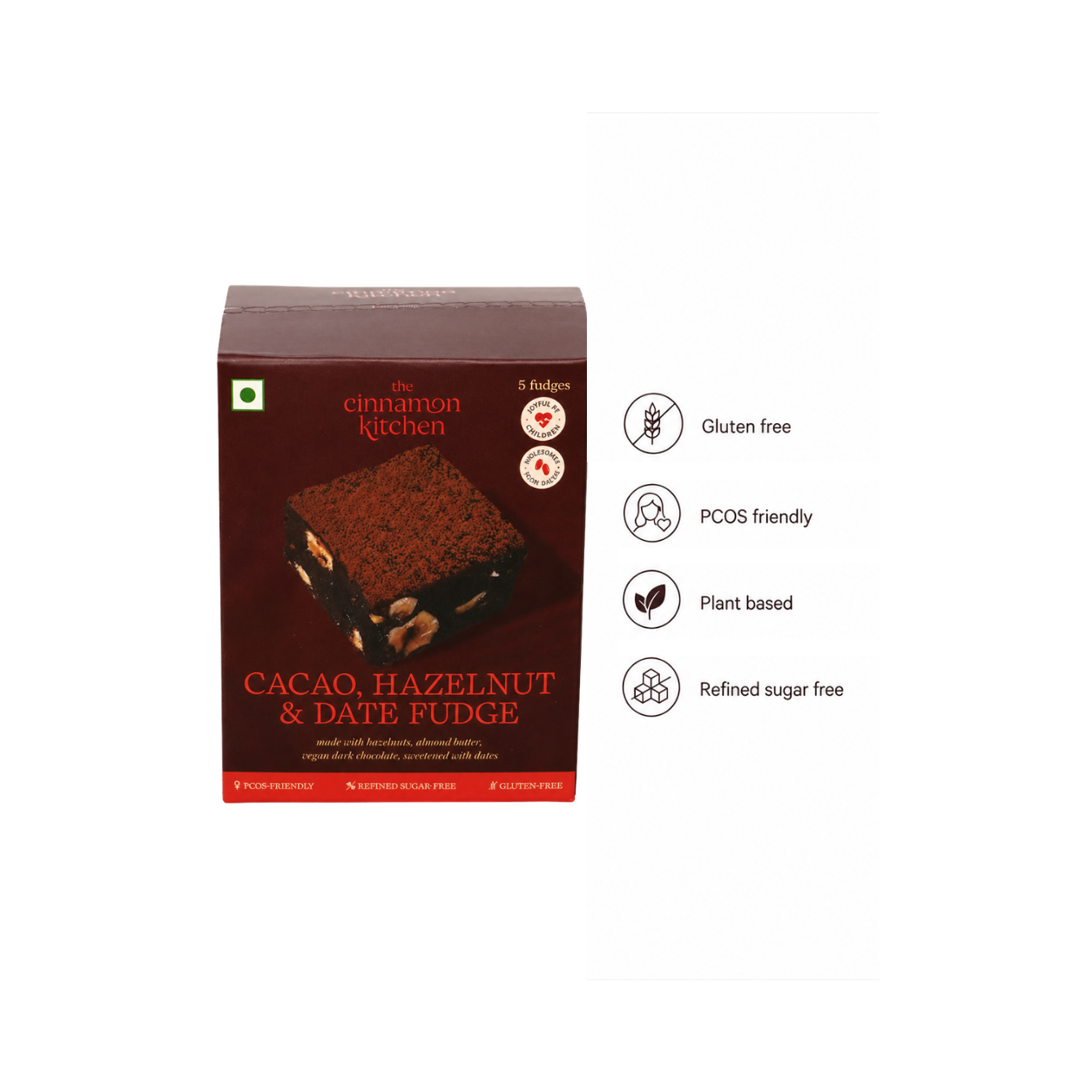 Cacao Hazelnut & Date Fudge (Pack of 5)