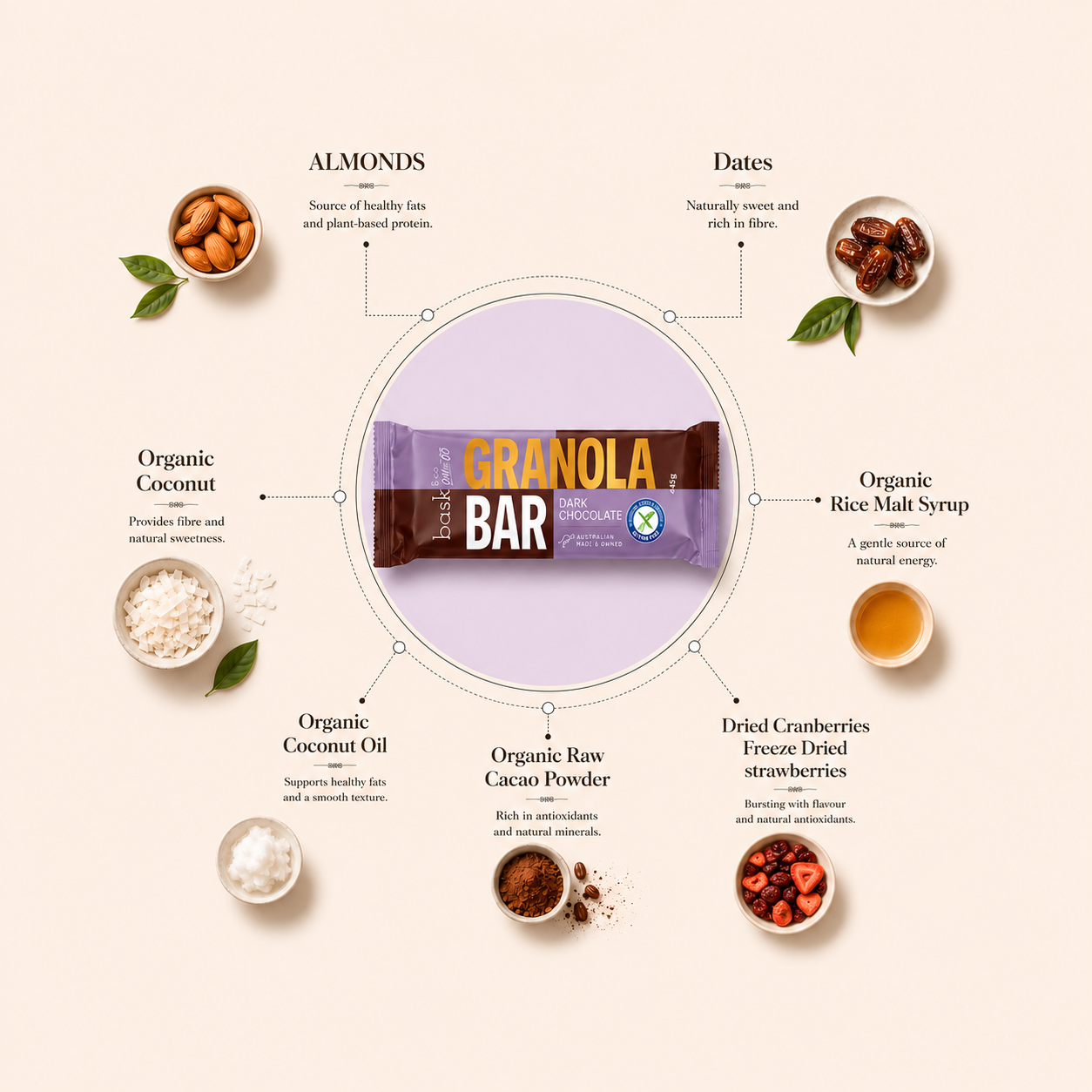 Gluten Free Granola Bars Dark Chocolate