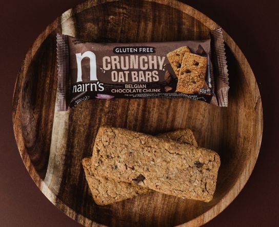 Nairn's Crunchy Oat Bars (Gluten Free) - Belgian Chocolate Chunk 160g (box of 10)